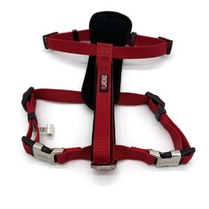 KONG Comfort Padded Chest Plate Dog Harness Sze S (16"- 22") Red Traffic Handle